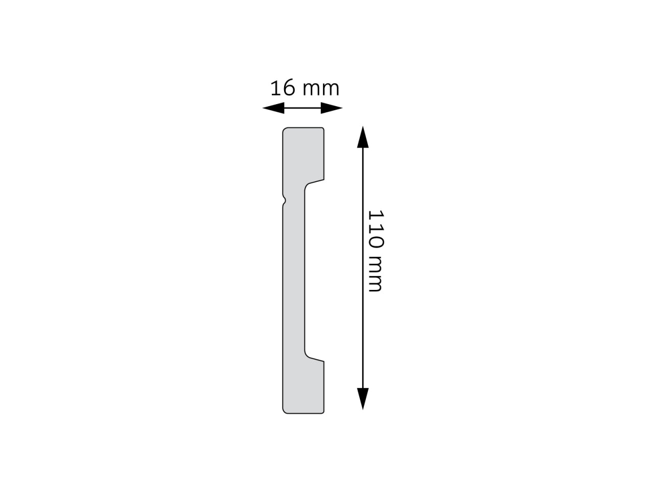 16x110 MM PLINTA DUROPOLYMER