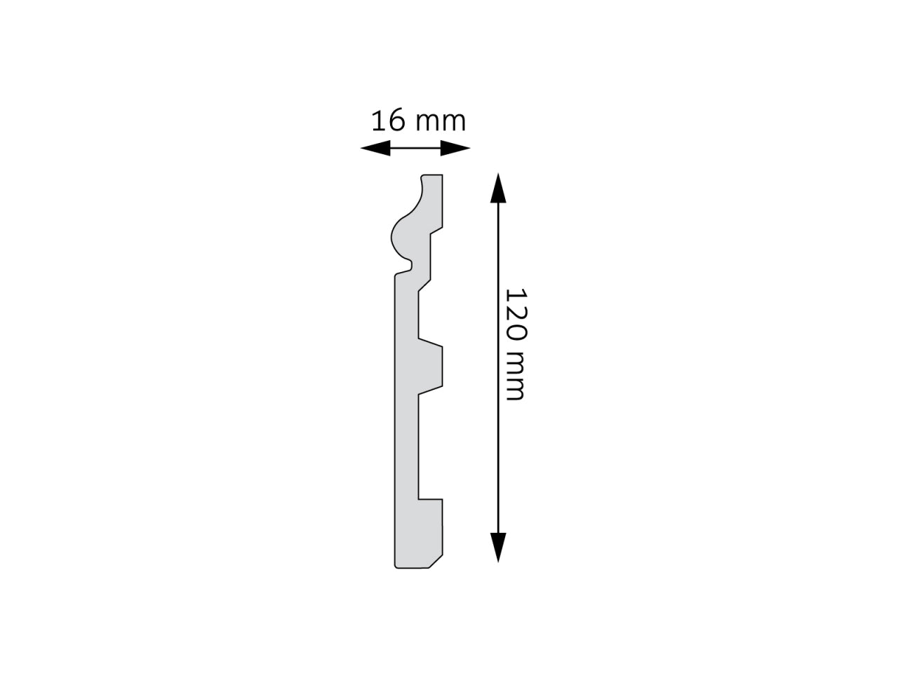 16x120 MM PLINTA DUROPOLYMER