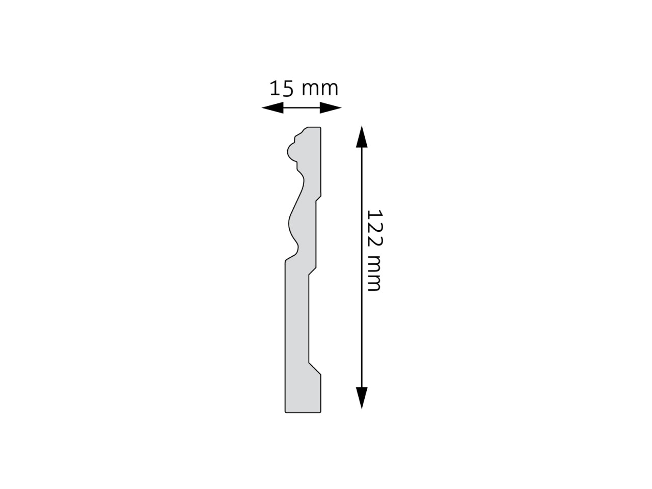 15x122 MM PLINTA DUROPOLYMER